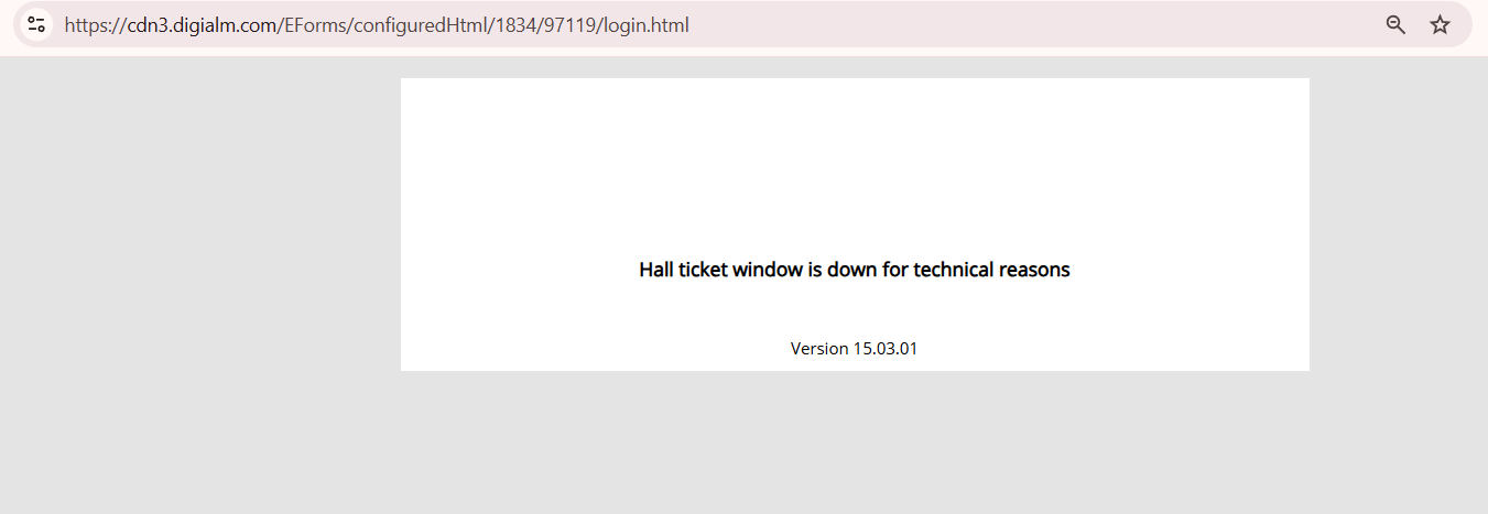 NEST website technical glitch